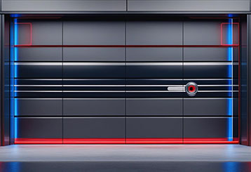 Technician installing a smart automatic garage door system with LED lighting in a La Mesa home